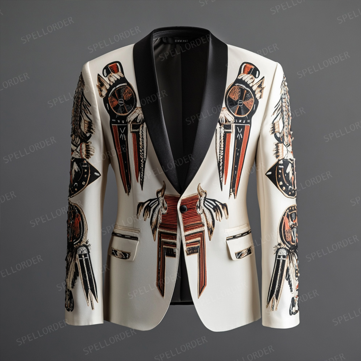 Men's Luxury Embroidery Business Casual Fashion Blazer Jacket Suit  Jacke Anzug