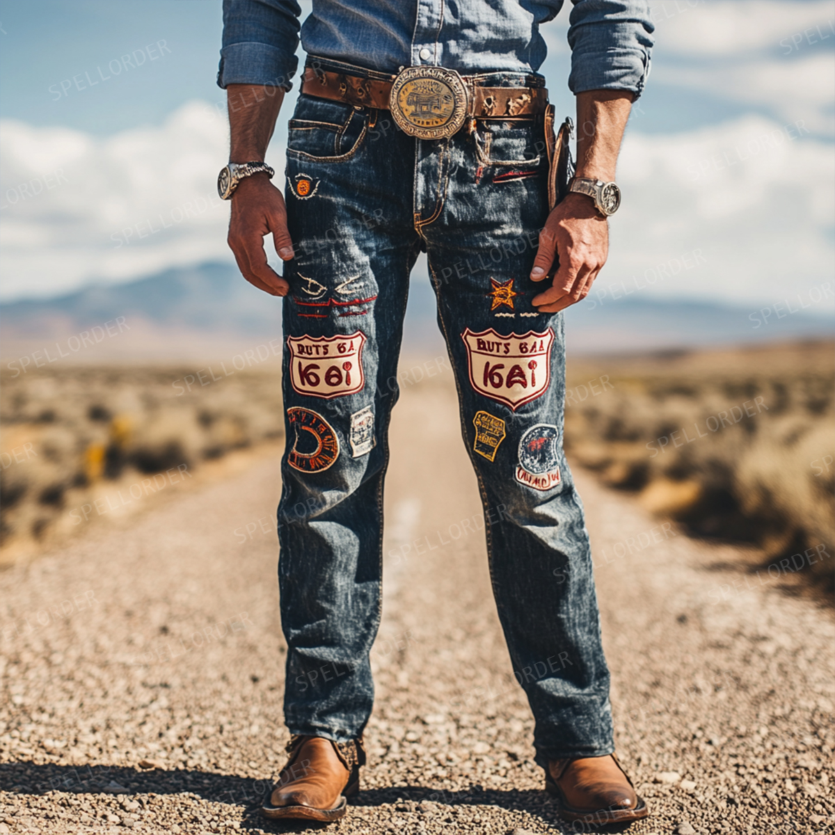 American western style jeans 