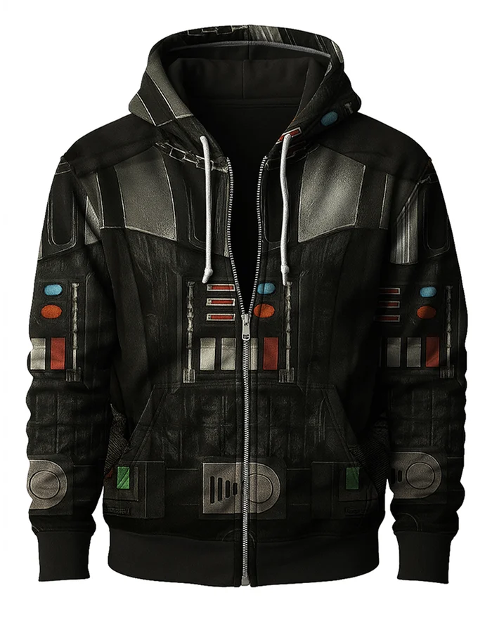 Men's Cos Planet Print Zip-up Hoodie