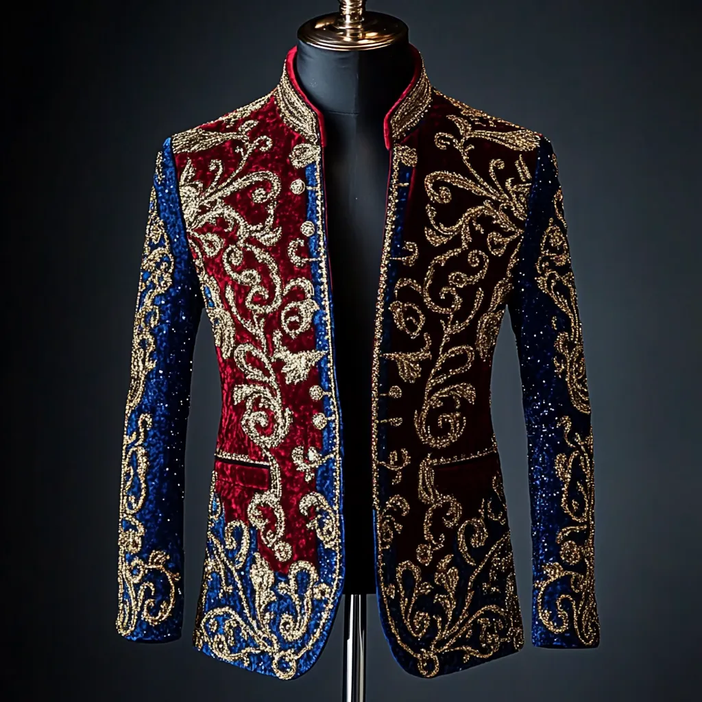 Men's Luxury Business Casual Fashion Blazer Jacket Suit