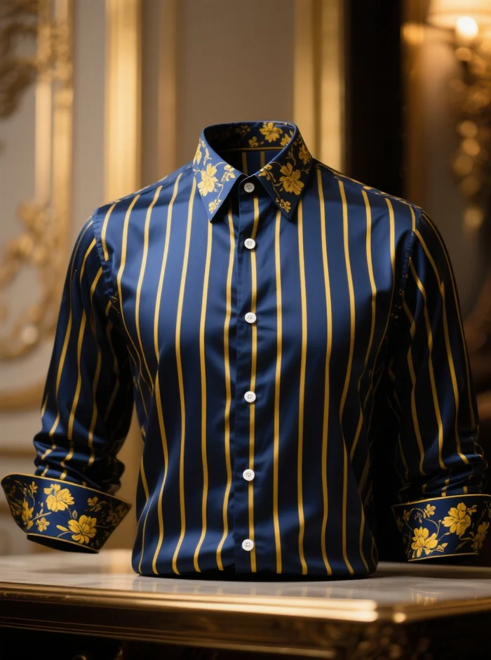 Men's Satin Luxe Long Sleeve Button Down Shirt