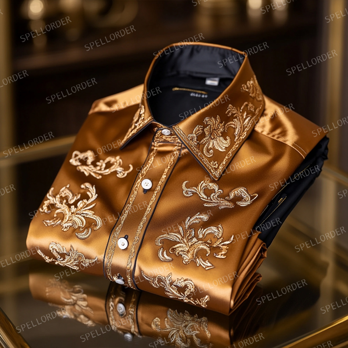 Western luxury exclusive design classic business vacation casual shirt