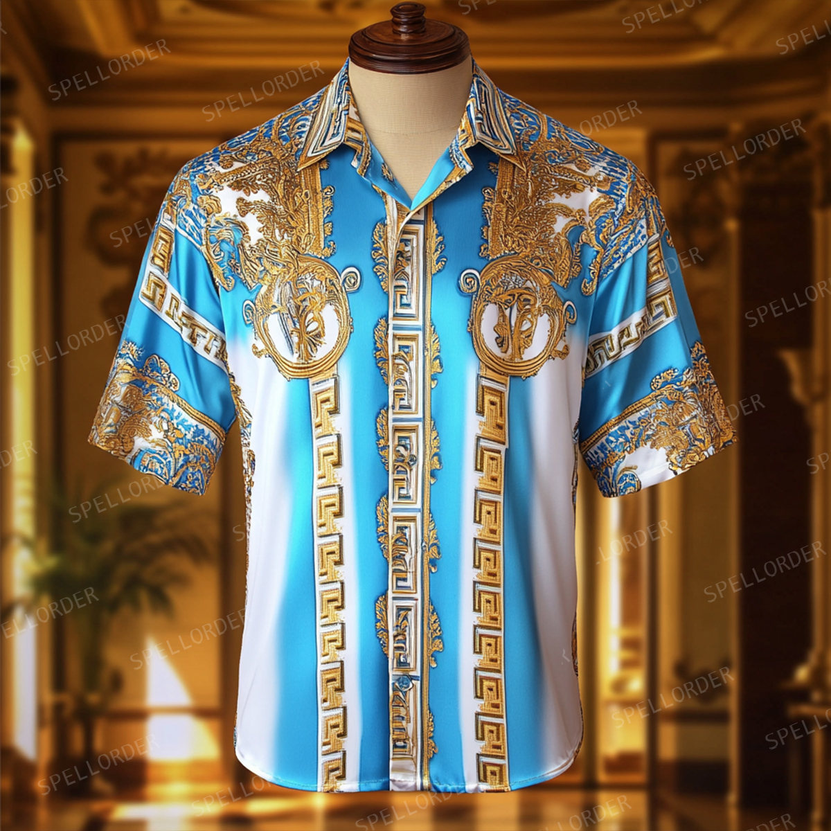 Perfect fit comfortable Luxury business party wedding banquet leisure vacation short sleeve shirt