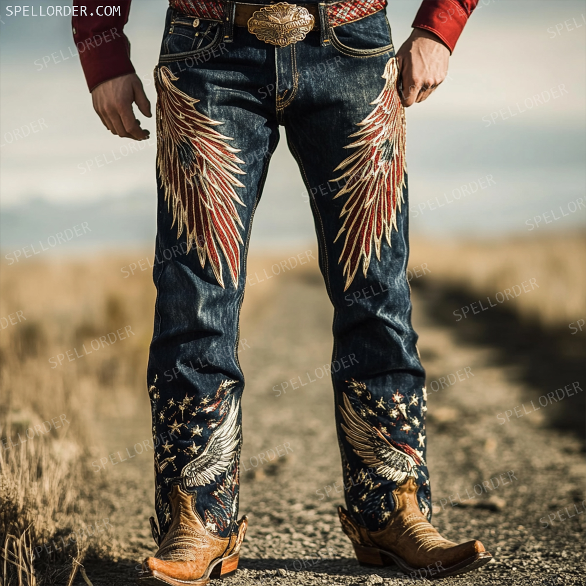 American western style jeans 