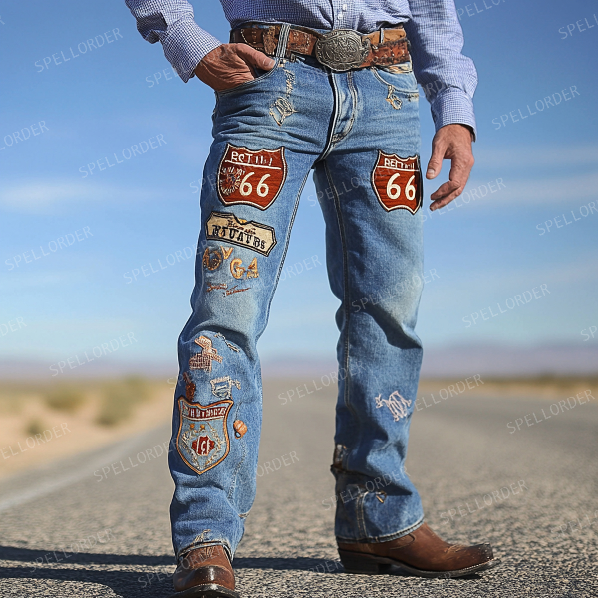 American western style jeans 