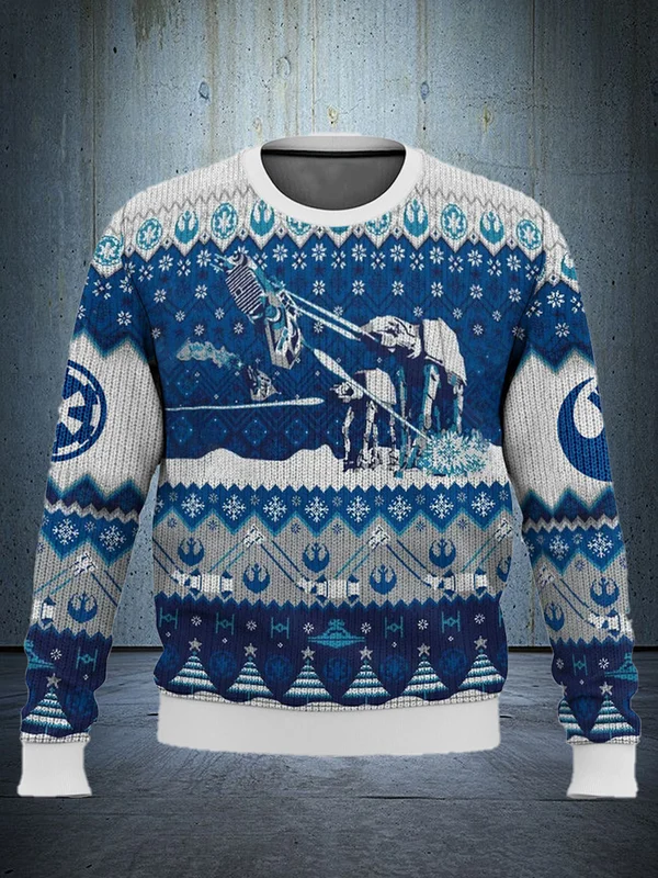 Fun Print Christmas Pullover Sweatshirt