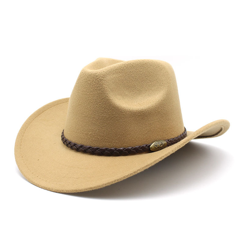 2025 New American western cowboy jazz hat felt hat men's riding outdoor travel hat