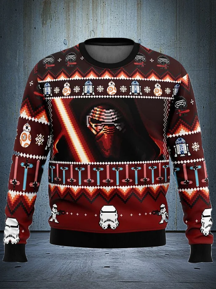 Fun Print Christmas Pullover Sweatshirt