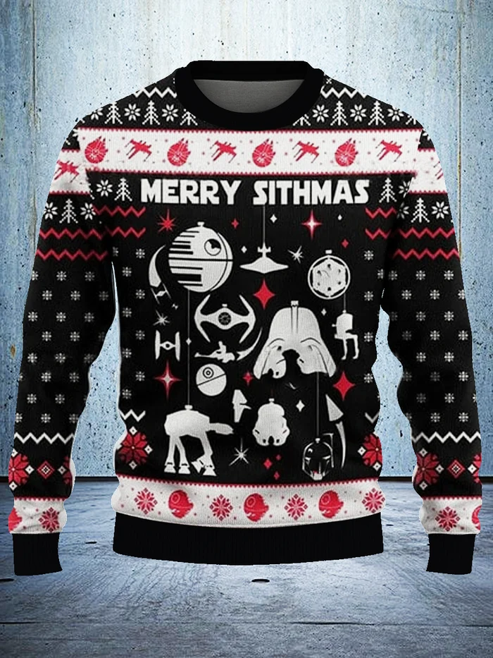 Fun Print Christmas Pullover Sweatshirt