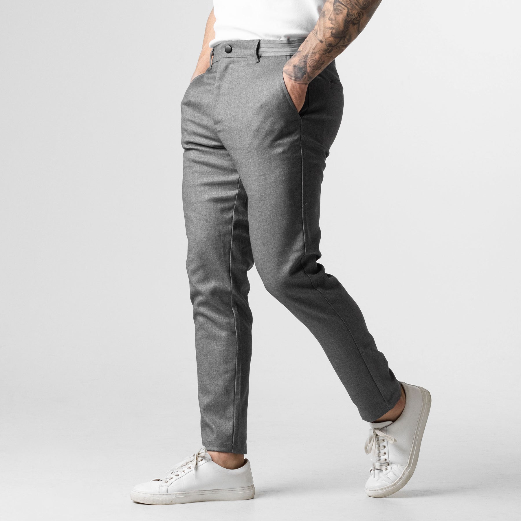 Men's fashion Slim-fit Pants Business Casual Trousers High Elasticity