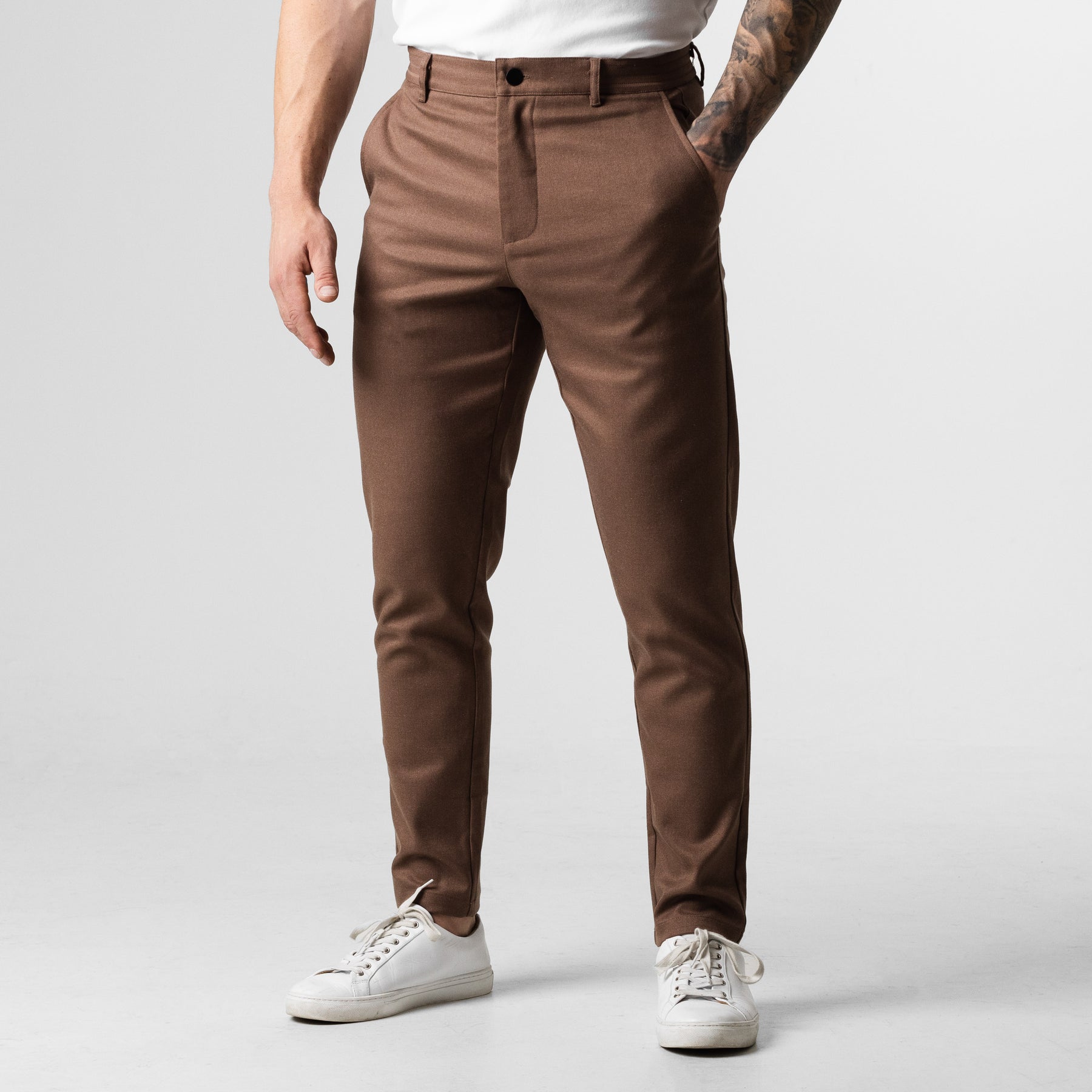 Men's fashion Slim-fit Pants Business Casual Trousers High Elasticity