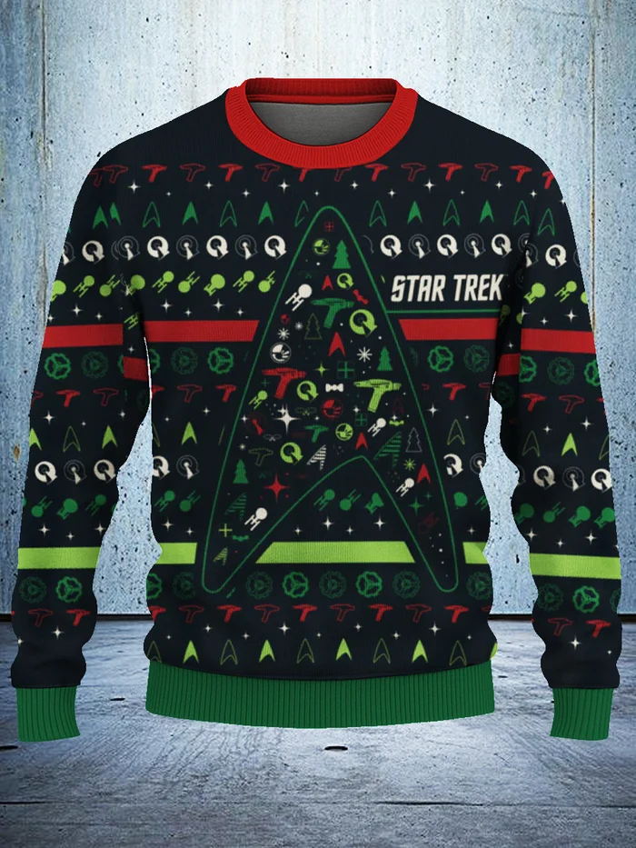 Fun Print Christmas Pullover Sweatshirt