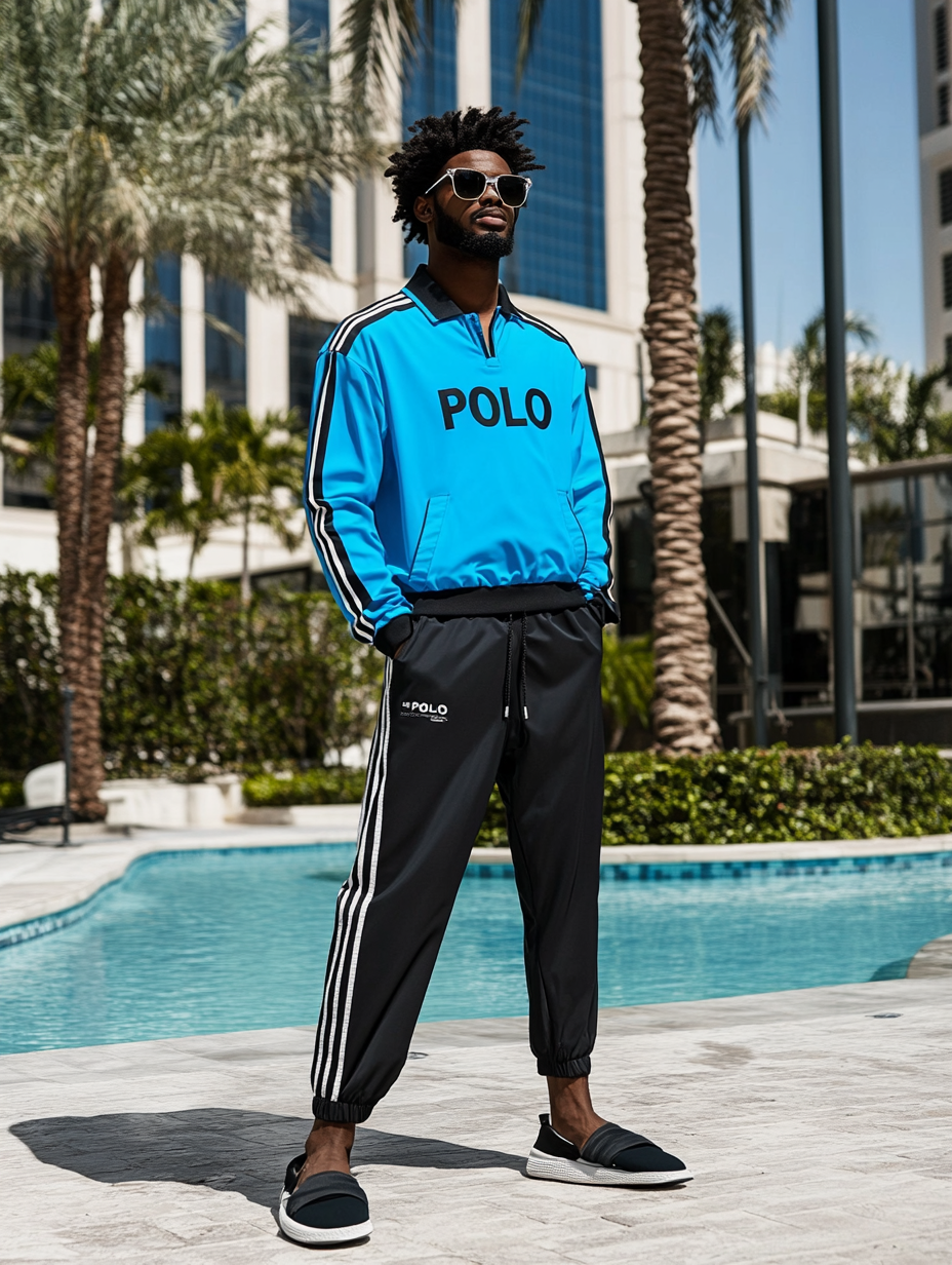 Men luxury best fashion sports suit  jacket two piece set