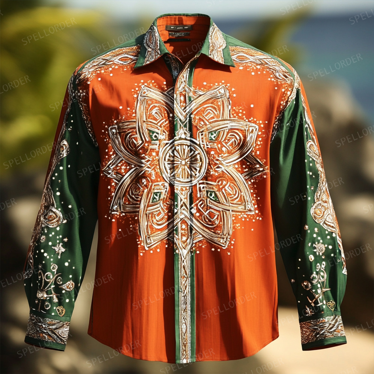 Classic aesthetic design men casual vacation cotton shirt
