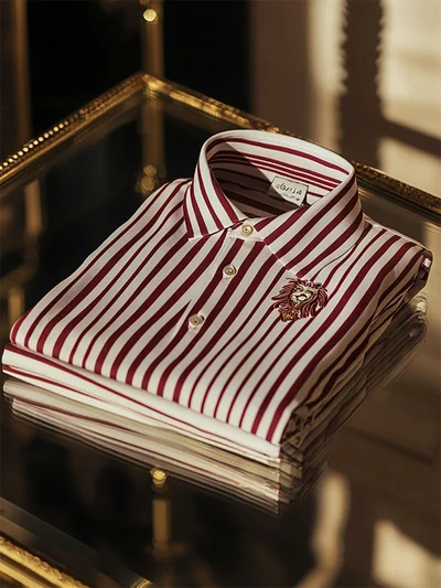 High Elasticity Soft Unique Men's Satin Luxe Print Short Sleeve Button Shirt