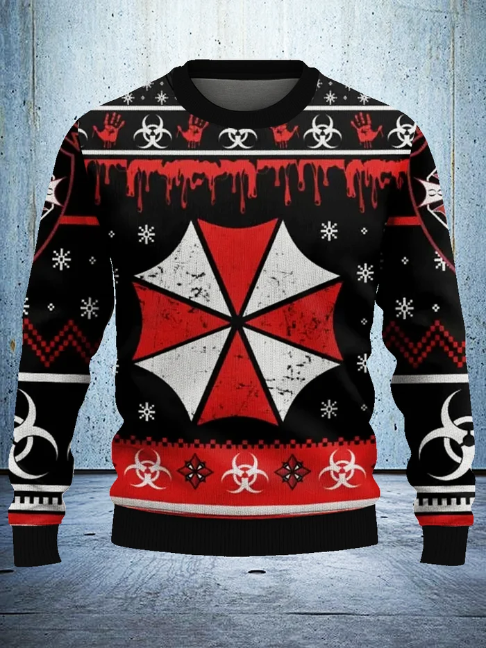 Fun Print Christmas Pullover Sweatshirt