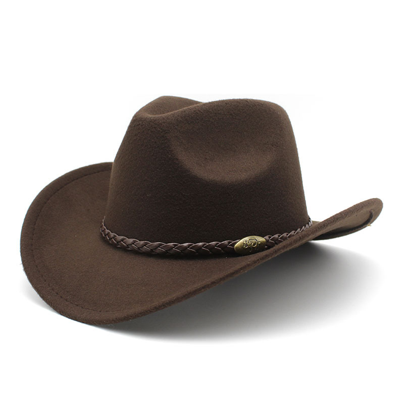 2025 New American western cowboy jazz hat felt hat men's riding outdoor travel hat