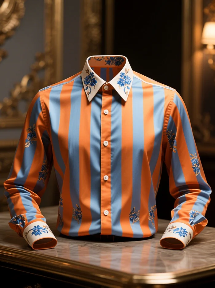 Men's Satin Luxe Long Sleeve Button Down Shirt