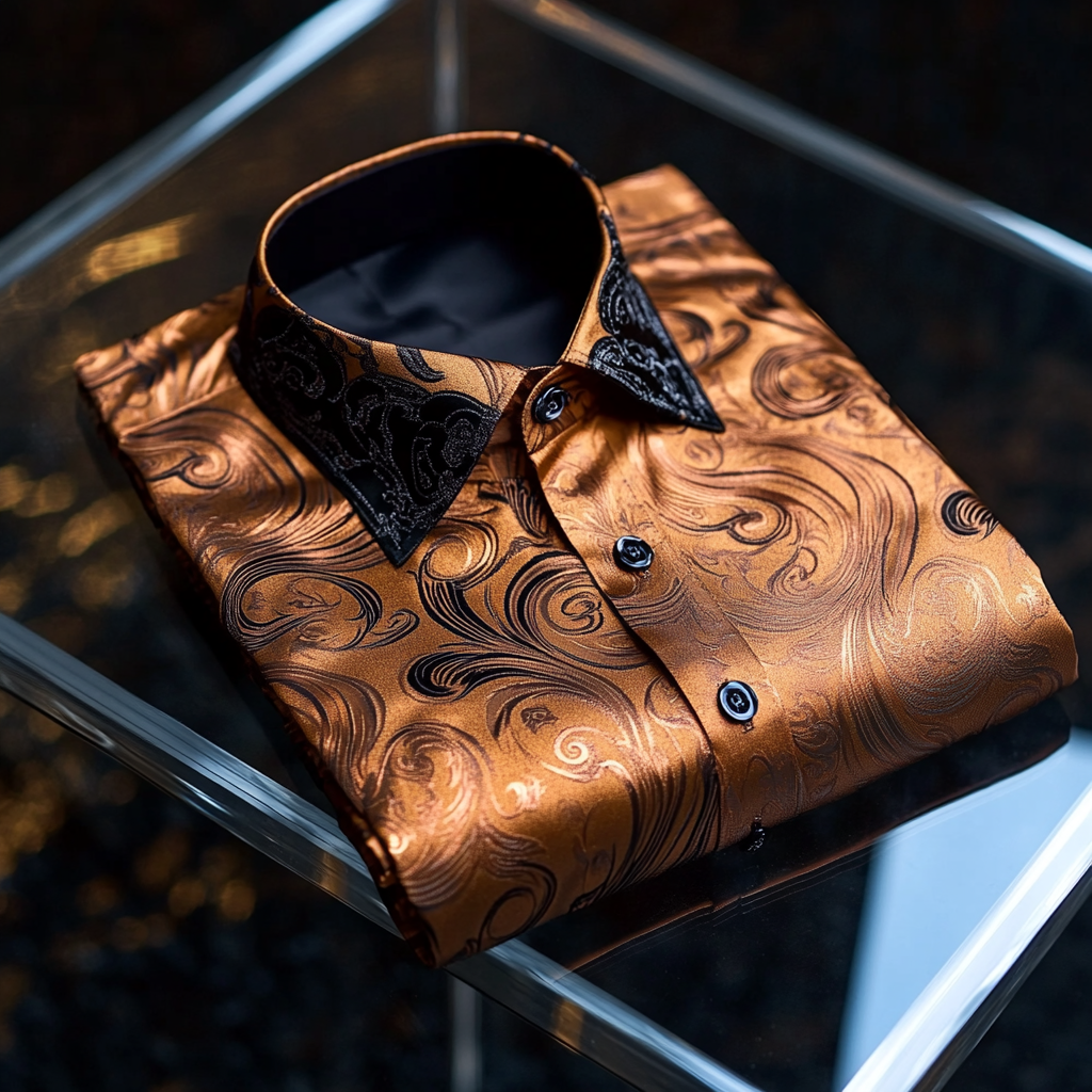 Exclusive Custom Designed Paisley Pattern Long Shirts-100% Good Quality High Elasticity 