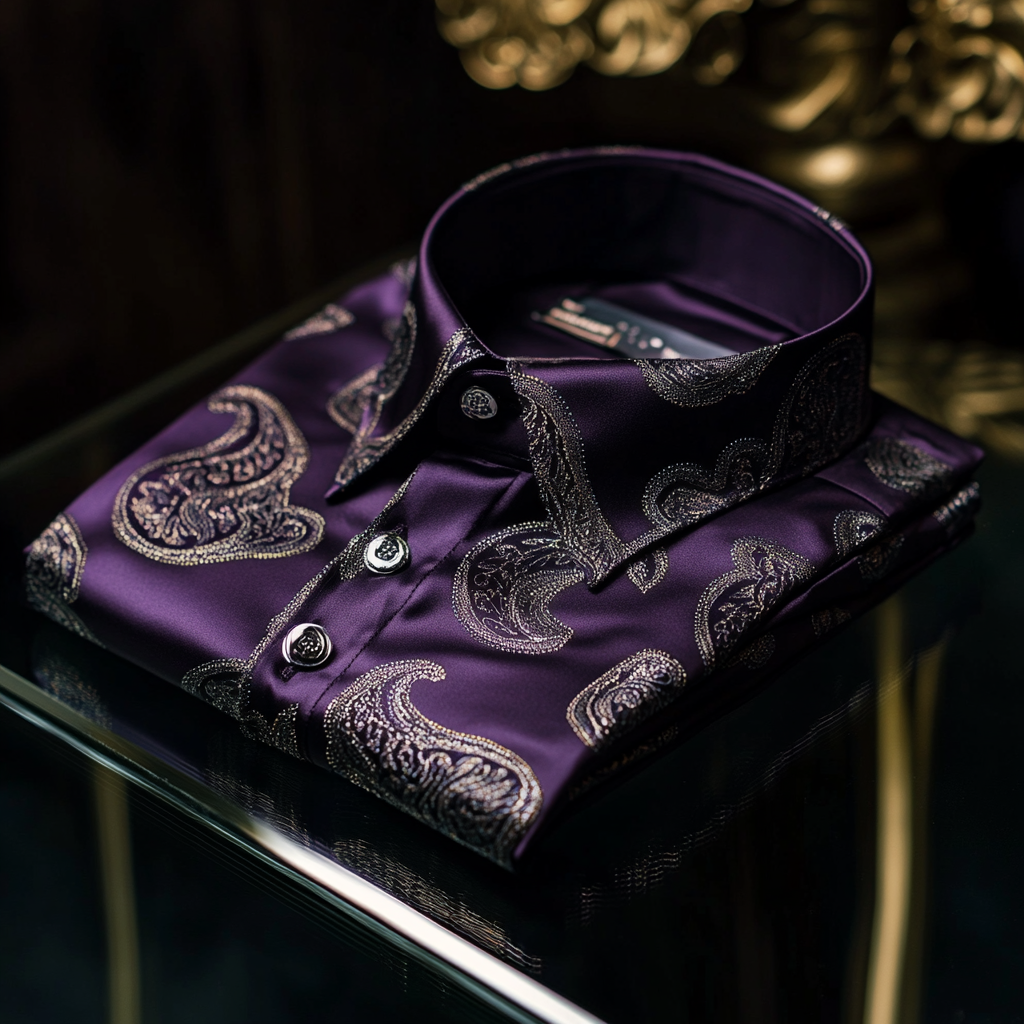 Exclusive Custom Designed Paisley Pattern Long Shirts-100% Good Quality High Elasticity 