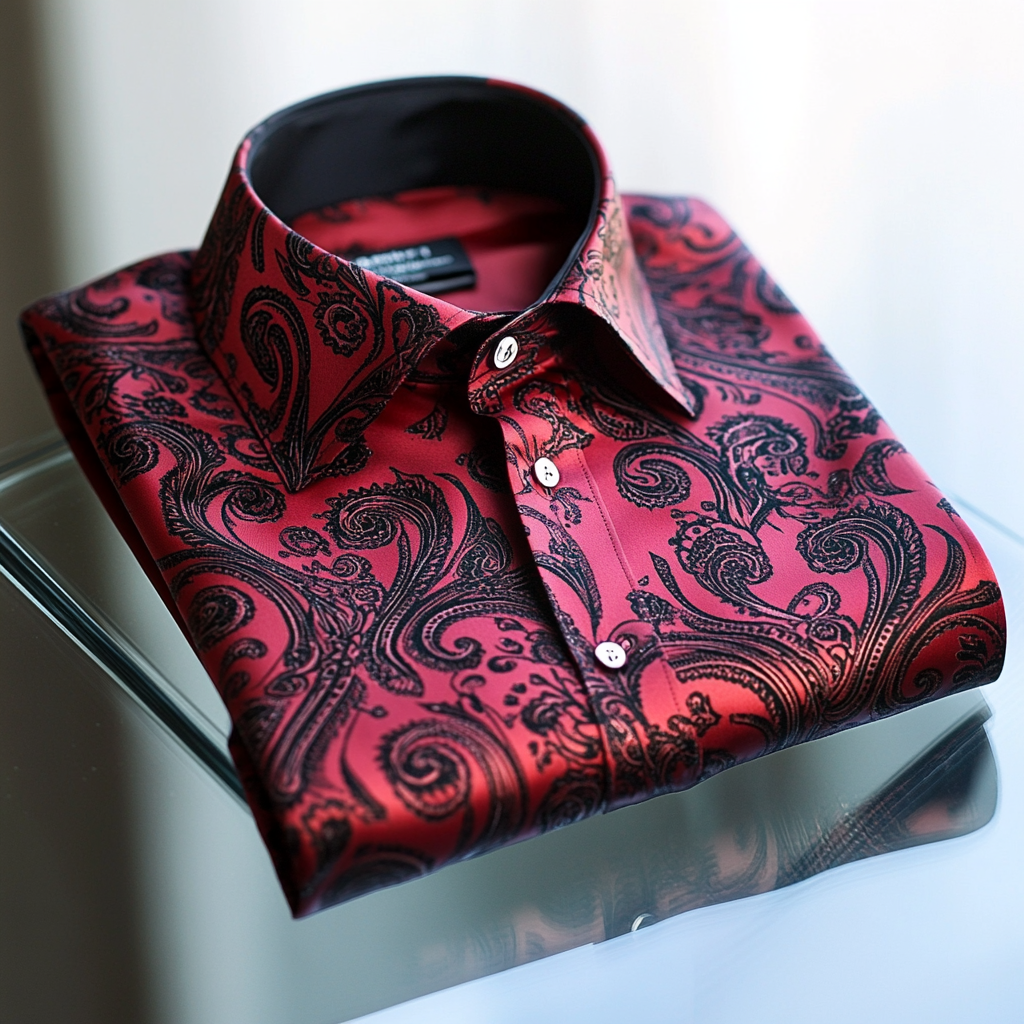 Exclusive Custom Designed Paisley Pattern Long Shirts-100% Good Quality High Elasticity 