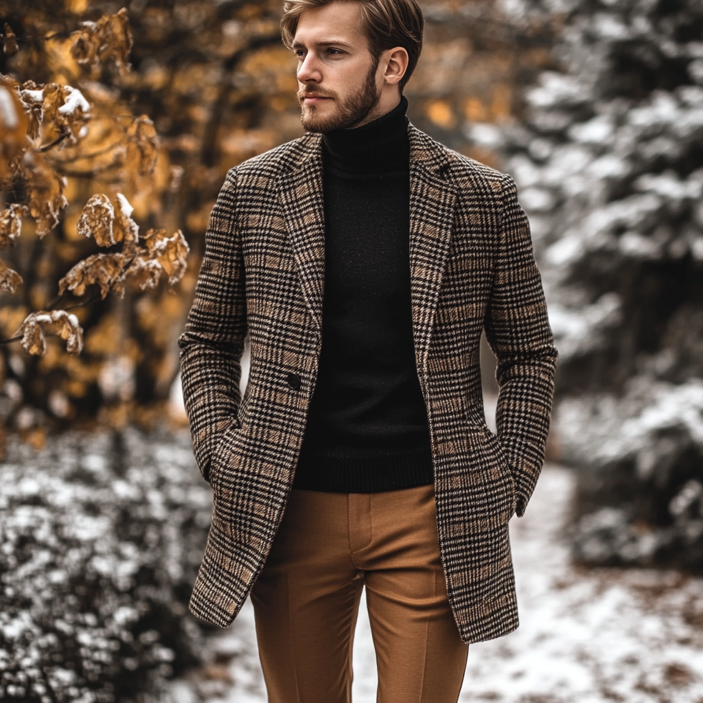 Men's Blazer  Business Casual Fashion Print Jacket Suit  Jacke Anzug