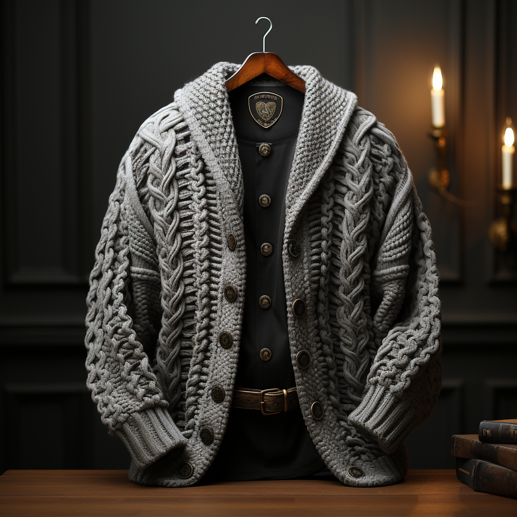 Men's Premium Knit Cardigan Jacket Very thick and warm