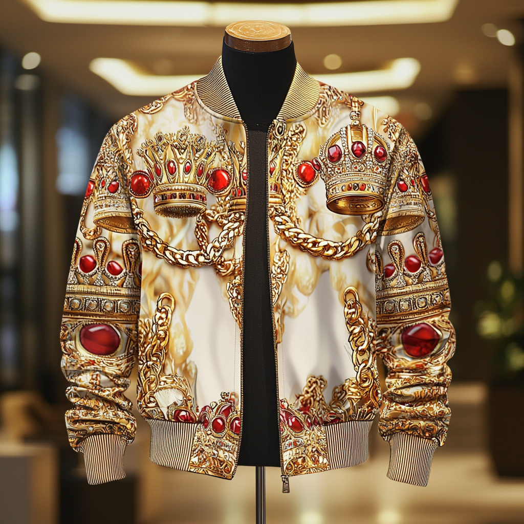 High-end Luxury  Fashion Crew Neck Jacket 
