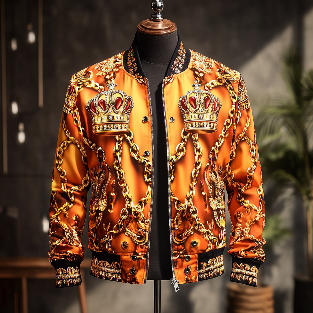 High-end Luxury  Fashion Crew Neck Jacket 