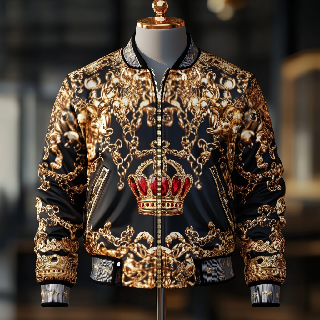 High-end Luxury  Fashion Crew Neck Jacket 