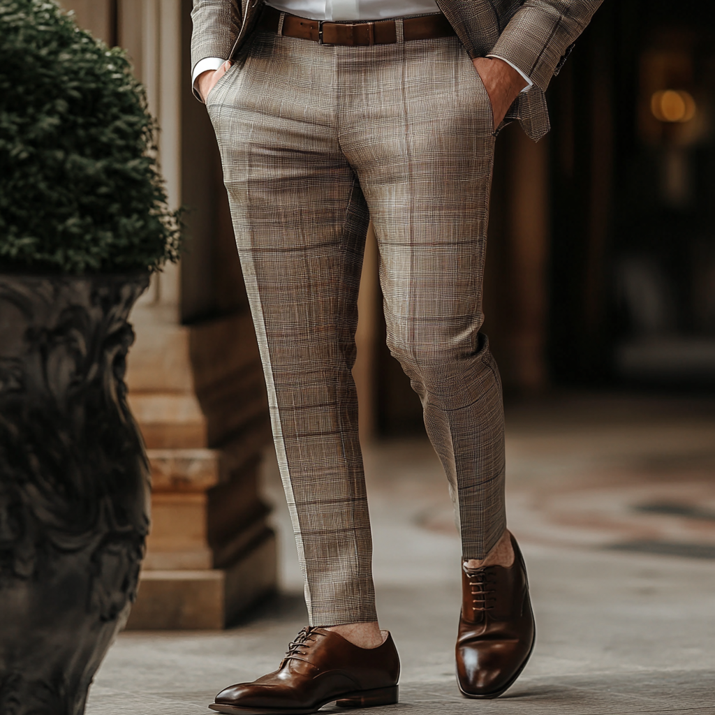 Men's fashion Slim-fit Pants Business Casual Trousers