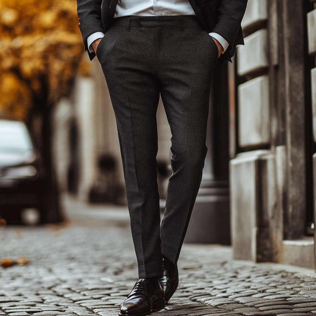 Men's fashion Slim-fit Pants Business Casual Trousers