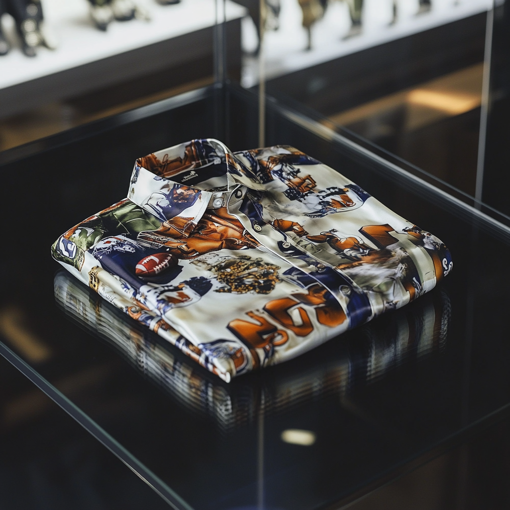 Perfect Fit Comfortable Luxurious Super Bowl Exclusive Design Pattern Casual vacation Long Sleeve Shirt