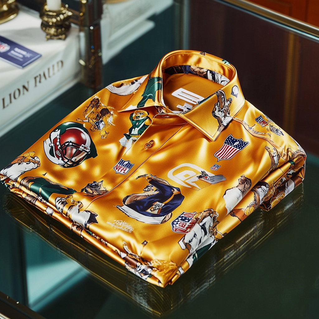 Perfect Fit Comfortable Luxurious Super Bowl Exclusive Design Pattern Casual vacation Long Sleeve Shirt