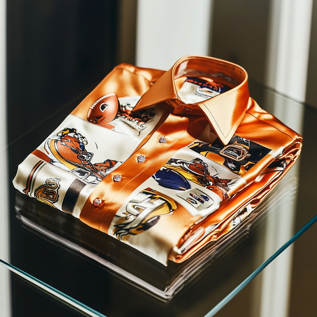 Perfect Fit Comfortable Luxurious Super Bowl Exclusive Design Pattern Casual vacation Long Sleeve Shirt