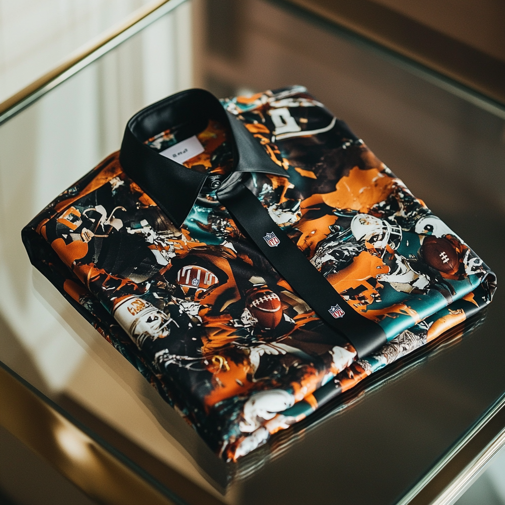 Perfect Fit Comfortable Luxurious Super Bowl Exclusive Design Pattern Casual vacation Long Sleeve Shirt