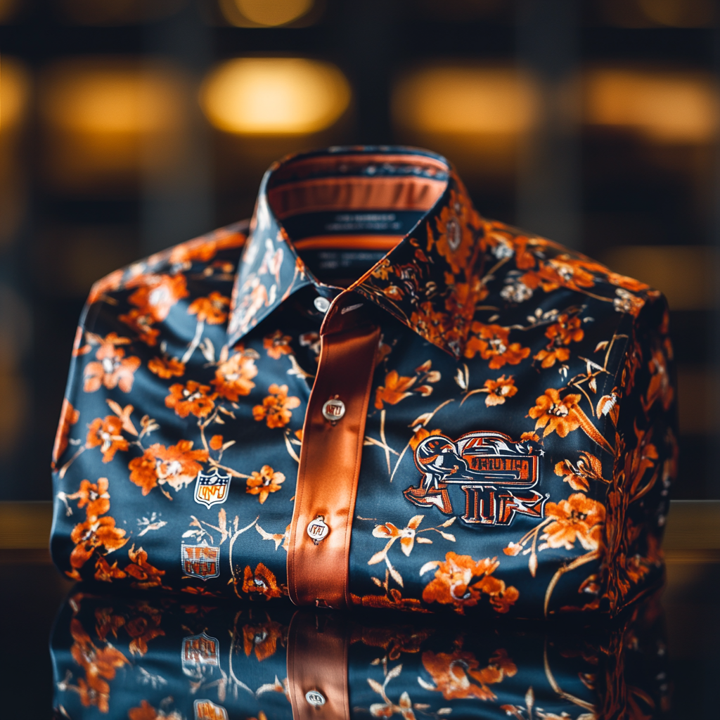 Perfect Fit Comfortable Luxurious Super Bowl Exclusive Design Pattern Casual vacation Long Sleeve Shirt