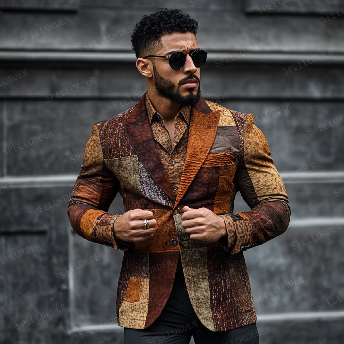 Men's Luxury Embroidery  Business Casual Fashion Blazer Jacket Suit  Jacke Anzug