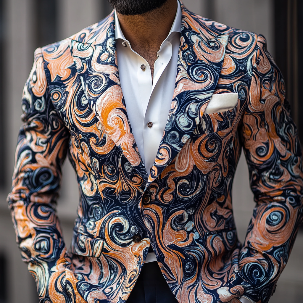 Men's Luxury Business Casual Fashion Blazer Jacket 100% Hand Woven Raw Silk Suit