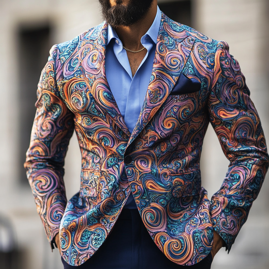 Men's Luxury Business Casual Fashion Blazer Jacket 100% Hand Woven Raw Silk Suit