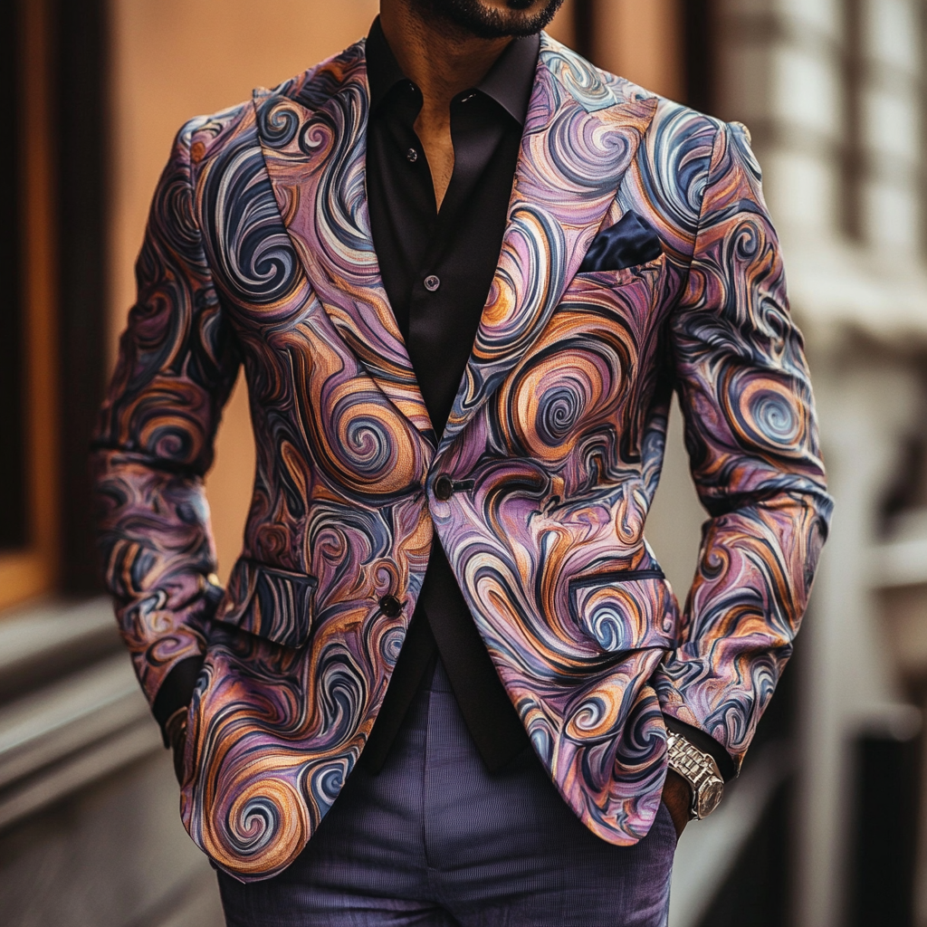 Men's Luxury Business Casual Fashion Blazer Jacket 100% Hand Woven Raw Silk Suit