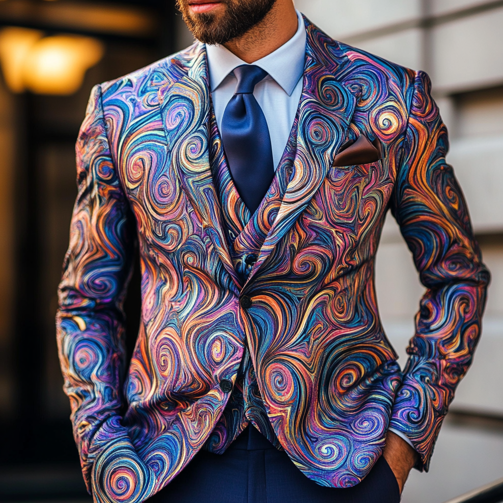 Men's Luxury Business Casual Fashion Blazer Jacket 100% Hand Woven Raw Silk Suit