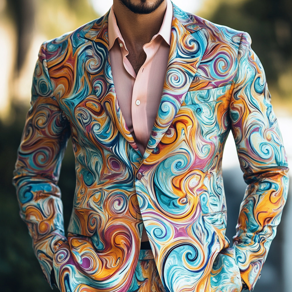 Men's Luxury Business Casual Fashion Blazer Jacket 100% Hand Woven Raw Silk Suit