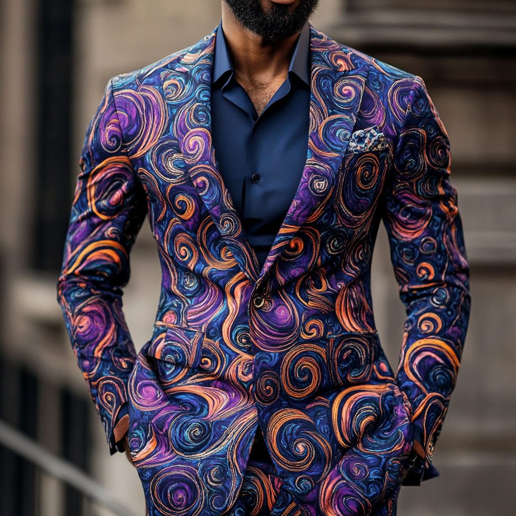 Men's Luxury Business Casual Fashion Blazer Jacket 100% Hand Woven Raw Silk Suit