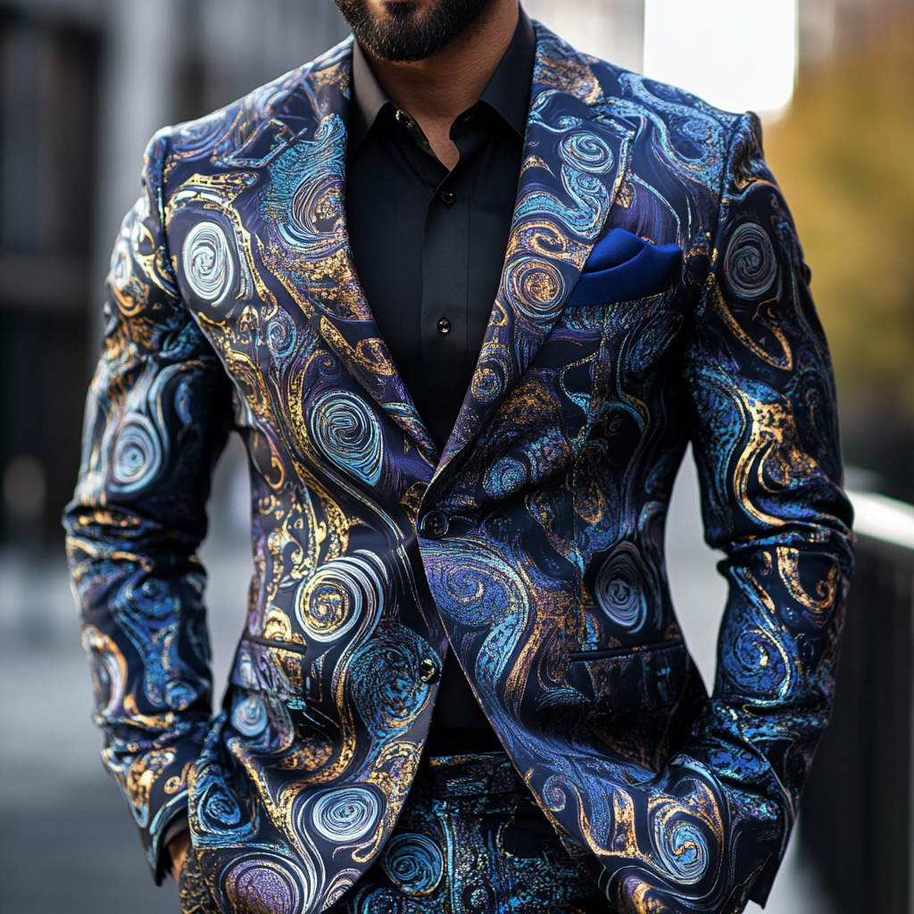 Men's Luxury Business Casual Fashion Blazer Jacket 100% Hand Woven Raw Silk Suit