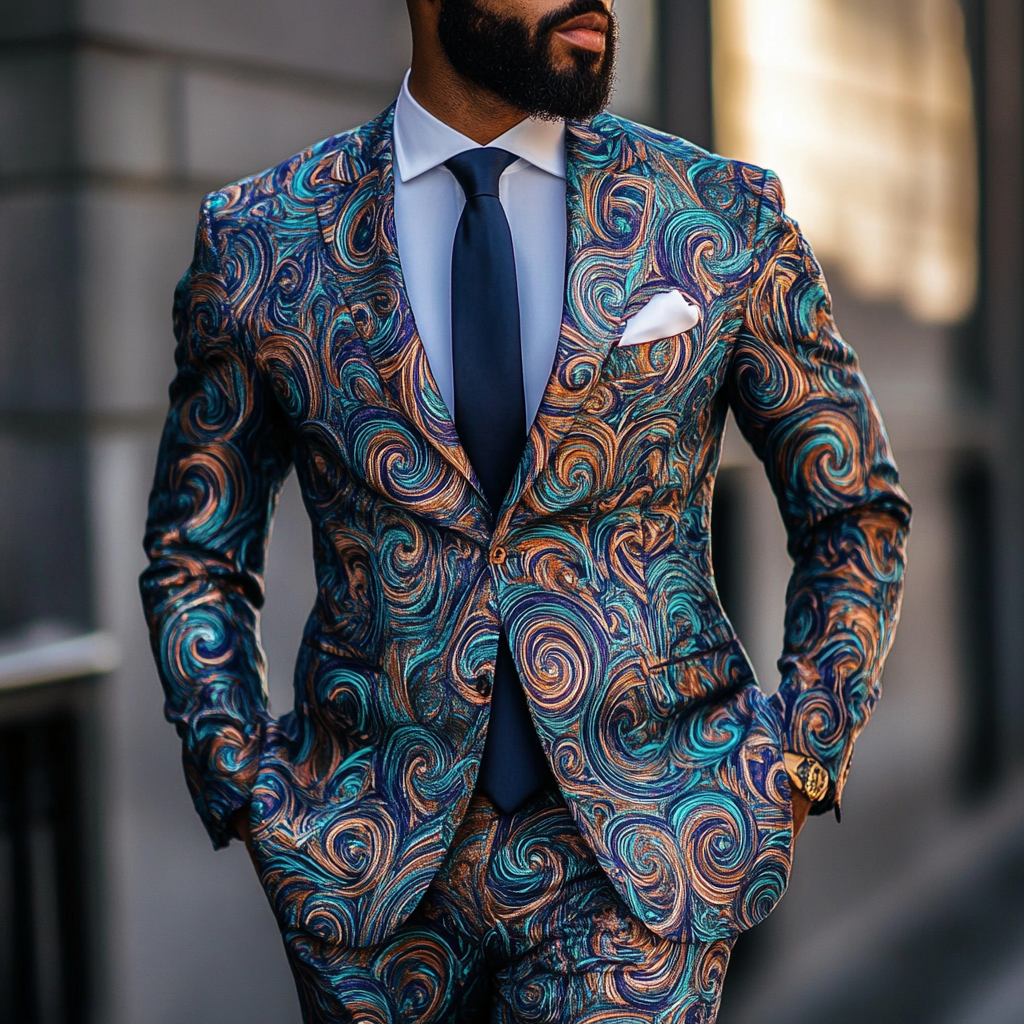 Men's Luxury Business Casual Fashion Blazer Jacket 100% Hand Woven Raw Silk Suit