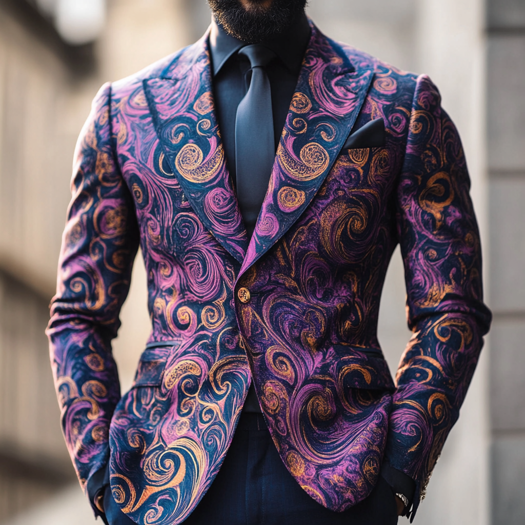 Men's Luxury Business Casual Fashion Blazer Jacket 100% Hand Woven Raw Silk Suit