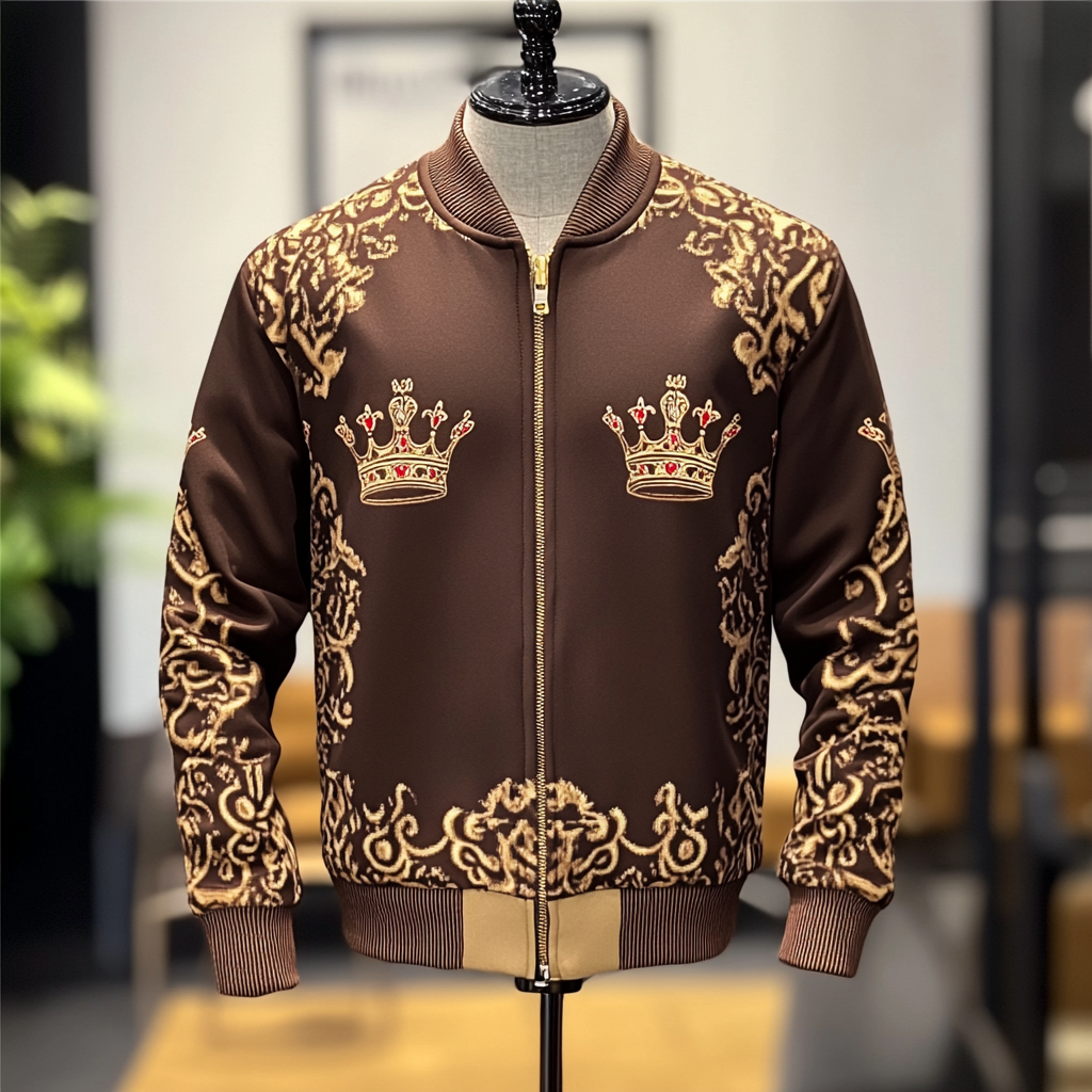 High-end Luxury  Fashion Crew Neck Jacket 