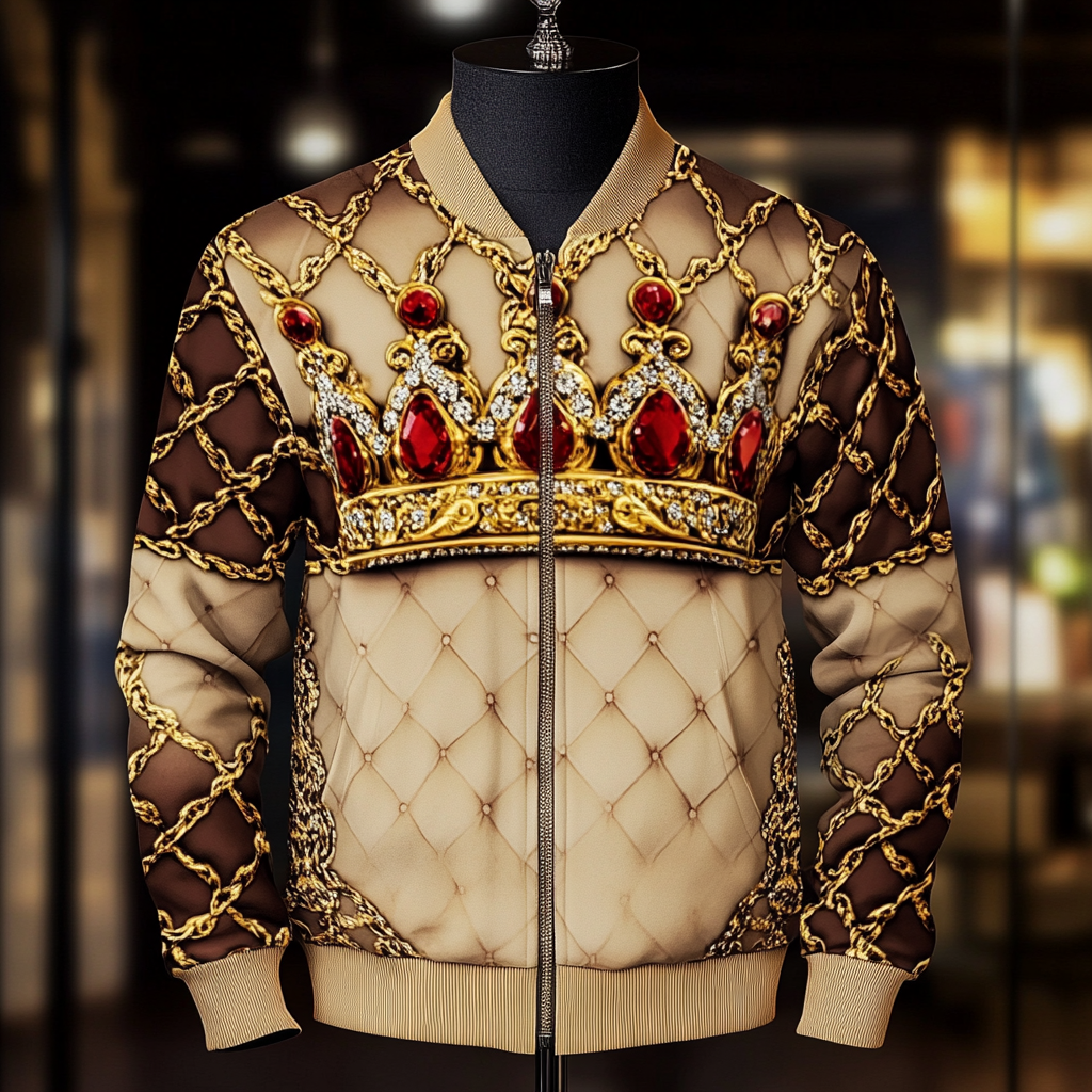 High-end Luxury  Fashion Crew Neck Jacket 