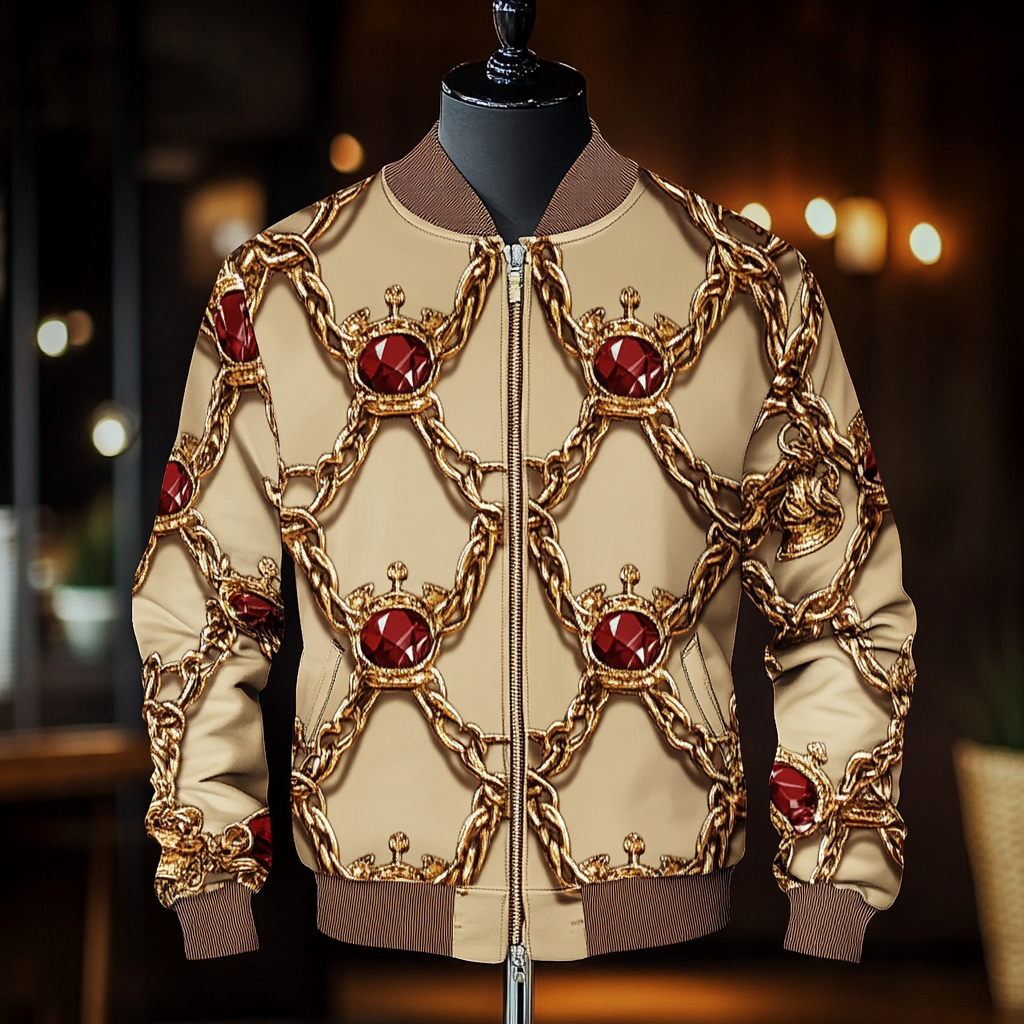 High-end Luxury  Fashion Crew Neck Jacket 